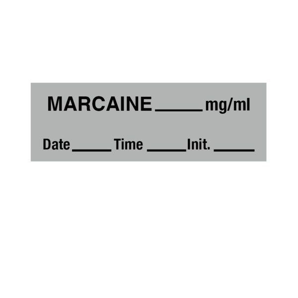 Tape, Marcaine 1/2" x 500" Gray w/Black